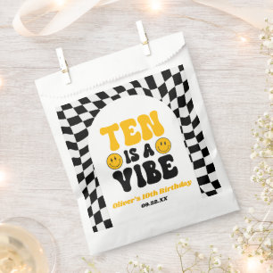 Tien Is Een Vibe Retro Tiende 10e Verjaardagsfeest Bedankzakje