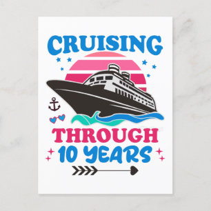 Tien jaar getrouwd vieren met een cruise briefkaart
