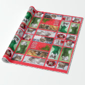 Tien katten collage cadeaupapier (Uitgerold)