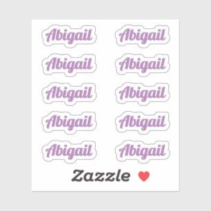 Tien Kleine Paarse Cursieve Schrift Aangepaste Naa Sticker