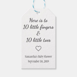 Tien kleine vingers Tien Baby shower met kleine te Cadeaulabel