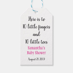Tien kleine vingers Tien Label van het Baby shower Cadeaulabel