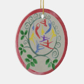 Tien lords a-Leaping kerstversiering Keramisch Ornament (Rechts)