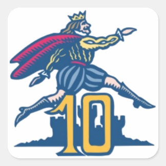 Tien lords a-Leaping Vierkante Sticker