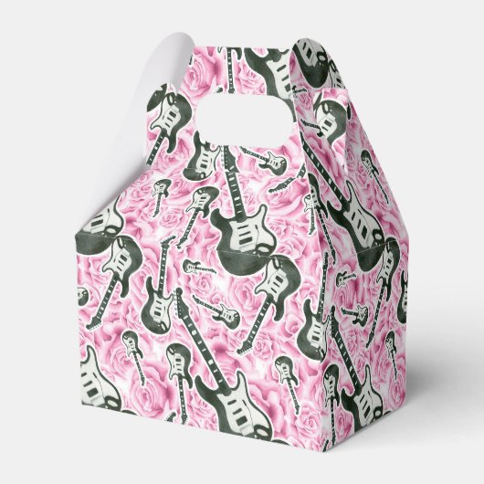 Tien meisjes rots- en rolpartij-gunstbox bedankdoosjes (Achterkant)