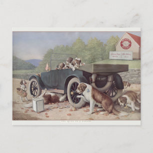 Tien mijl naar een garage - Briefkaart