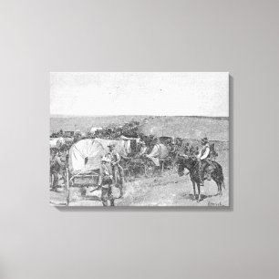Tien minuten voor de Grote Rush Canvas Afdruk