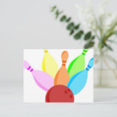 Tien Pin Bowling Briefkaart (Staand voorkant)