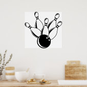 Tien Pin Bowling Poster (Keuken)
