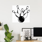 Tien Pin Bowling Poster (Thuiskantoor)