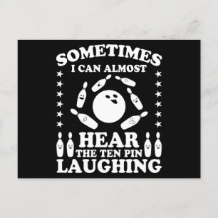 Tien pin Laughing Bowling Player Quote Bowling Gif Briefkaart