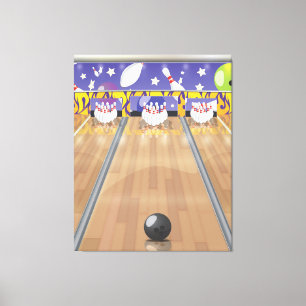Tien-pins bowlen canvas afdruk