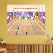 Tien-pins bowlen canvas afdruk (Insitu (Woonkamer))