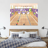 Tien-pins bowlen canvas afdruk (Insitu (Slaapkamer))