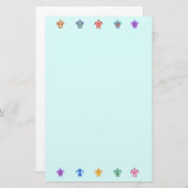 Tien schildpadden kletsnat zeeblauw briefpapier (Voorkant / Achterkant)