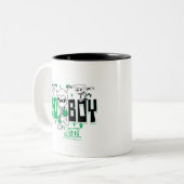 Tien Titans gaan! | "Bad Boy" Robin, Cyborg & BB Tweekleurige Koffiemok (Voorkant links)