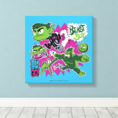 Tien Titans gaan! | Beast Boy Shapeshifts Canvas Afdruk (Insitu (Houten vloer))