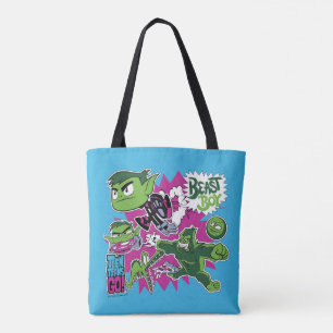 Tien Titans gaan!   Beast Boy Shapeshifts Tote Bag