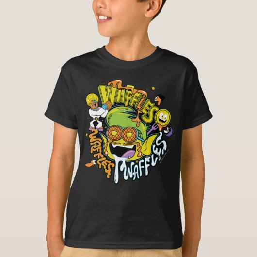 Tien Titans gaan! | Beast Boy Waffles T-shirt (Voorkant)