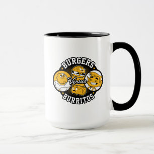 Tien Titans gaan!   Burgers Versus Burritos Mok