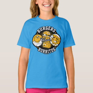 Tien Titans gaan! Burgers Versus Burritos T-shirt