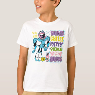 Tien Titans gaan! Cyborg Burger Rap T-shirt