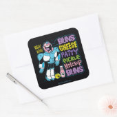 Tien Titans gaan! | Cyborg Burger Rap Vierkante Sticker (Envelop)