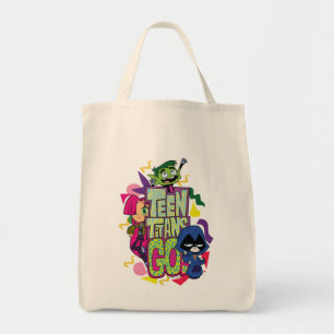 Tien Titans gaan! Dierlijke afdruk van "Girls Gi Tote Bag