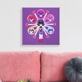Tien Titans gaan! | Emoticlones van Raven Canvas Afdruk (Insitu (Woonkamer))