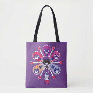 Tien Titans gaan!   Emoticlones van Raven Tote Bag
