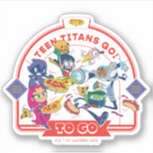 Tien Titans gaan! Ga naar Sticker (Voorkant)