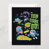 Tien Titans gaan! | Gnarly 90's Pizza Graphic Briefkaart (Voorkant / Achterkant)