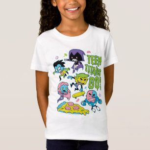 Tien Titans gaan! Gnarly 90's Pizza Graphic T-shirt