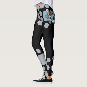 Tien Titans gaan!   Grafisch schilderij van Cyborg Leggings