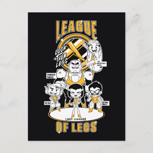 Tien Titans gaan! | Lega Legs Briefkaart (Voorkant)