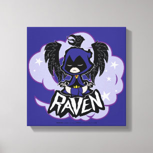 Tien Titans gaan!   Raven Attack Canvas Afdruk