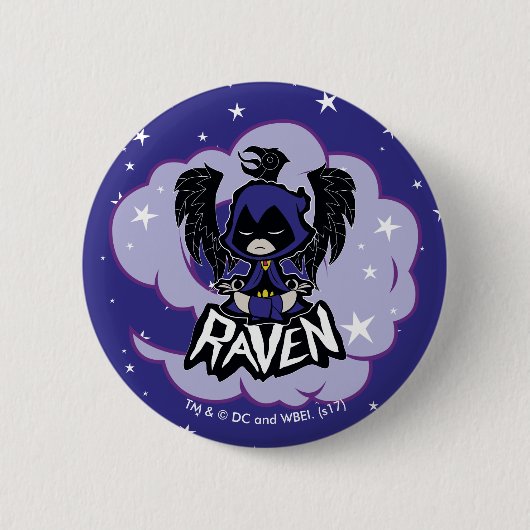 Tien Titans gaan! | Raven Attack Ronde Button 5,7 Cm (Voorkant)