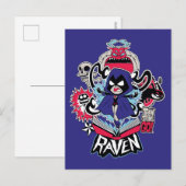 Tien Titans gaan! | Raven Demonic Powers Graphic Briefkaart (Voorkant / Achterkant)