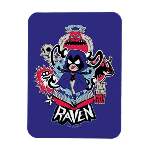 Tien Titans gaan! Raven Demonic Powers Graphic Magneet