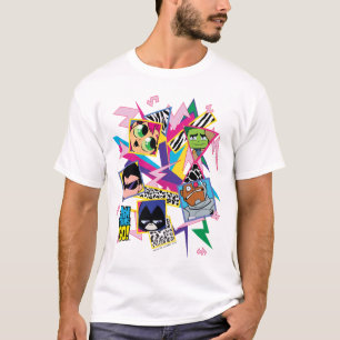Tien Titans gaan! Retro 90's Group Collage T-shirt