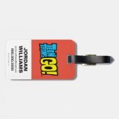 Tien Titans gaan! | Robin Booty Scooty Buns Bagagelabel (Achterkant horizontaal)