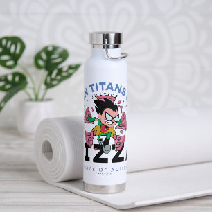Tien Titans gaan! Robin "Truth Justice Pizza" Waterfles