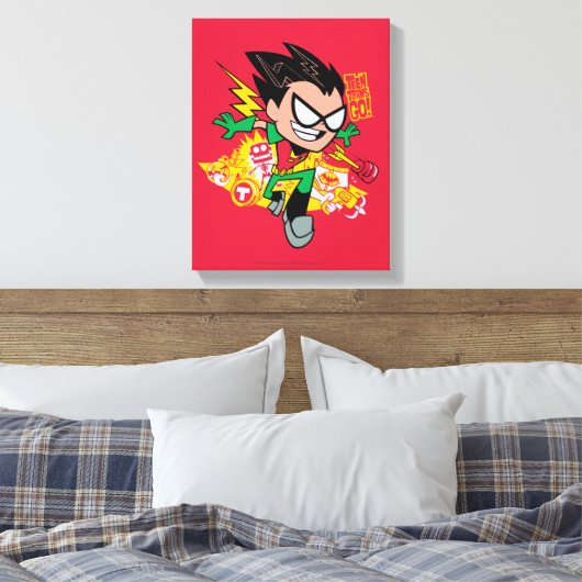 Tien Titans gaan! | Robin's Arsenal Graphic Canvas Afdruk (Insitu (Slaapkamer))