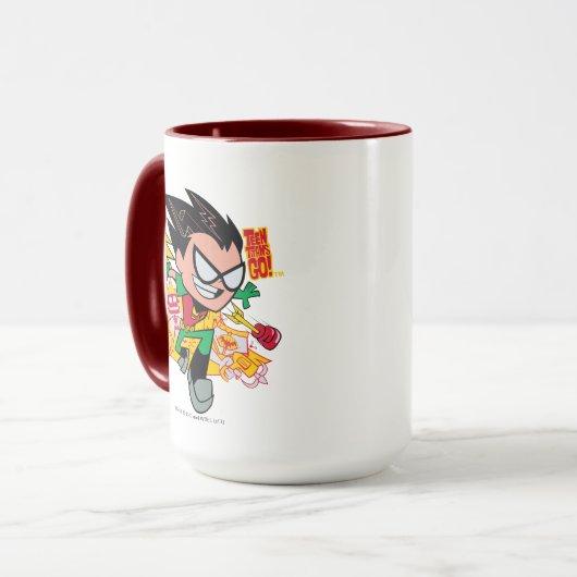 Tien Titans gaan! | Robin's Arsenal Graphic Mok (Voorkant links)