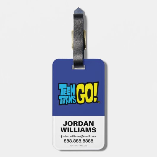 Tien Titans gaan! | Starfire "Cribblenibbits". Bagagelabel (Achterkant verticaal)