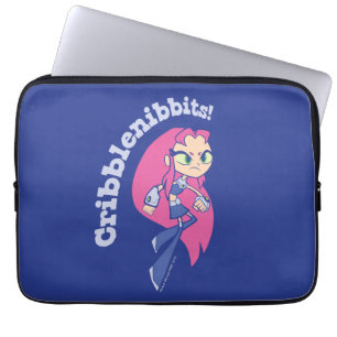 Tien Titans gaan!   Starfire "Cribblenibbits". Laptop Sleeve