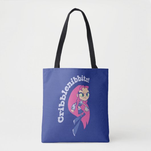 Tien Titans gaan! | Starfire "Cribblenibbits". Tote Bag (Voorkant)