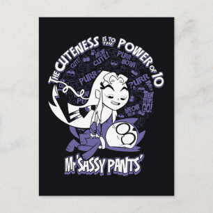 Tien Titans gaan!   Starfire & de heer Sassy Pants Briefkaart