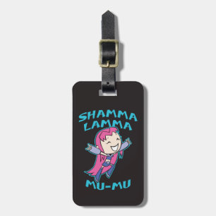 Tien Titans gaan! Starfire "Shamma Lamma Mu-Mu" Bagagelabel