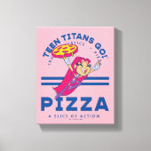 Tien Titans gaan! Starfire "Truth Justice Pizza" Canvas Afdruk (Voorkant)